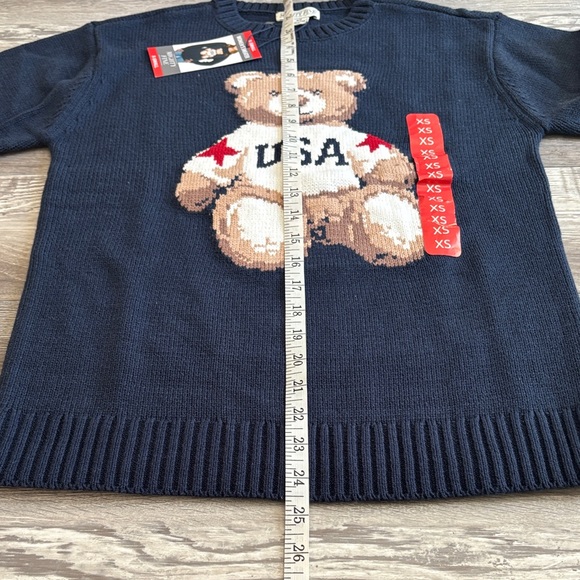 Mighty fine Navy Blue Bear Sweater New with Tag Size Xsmall - Picture 6 of 6
